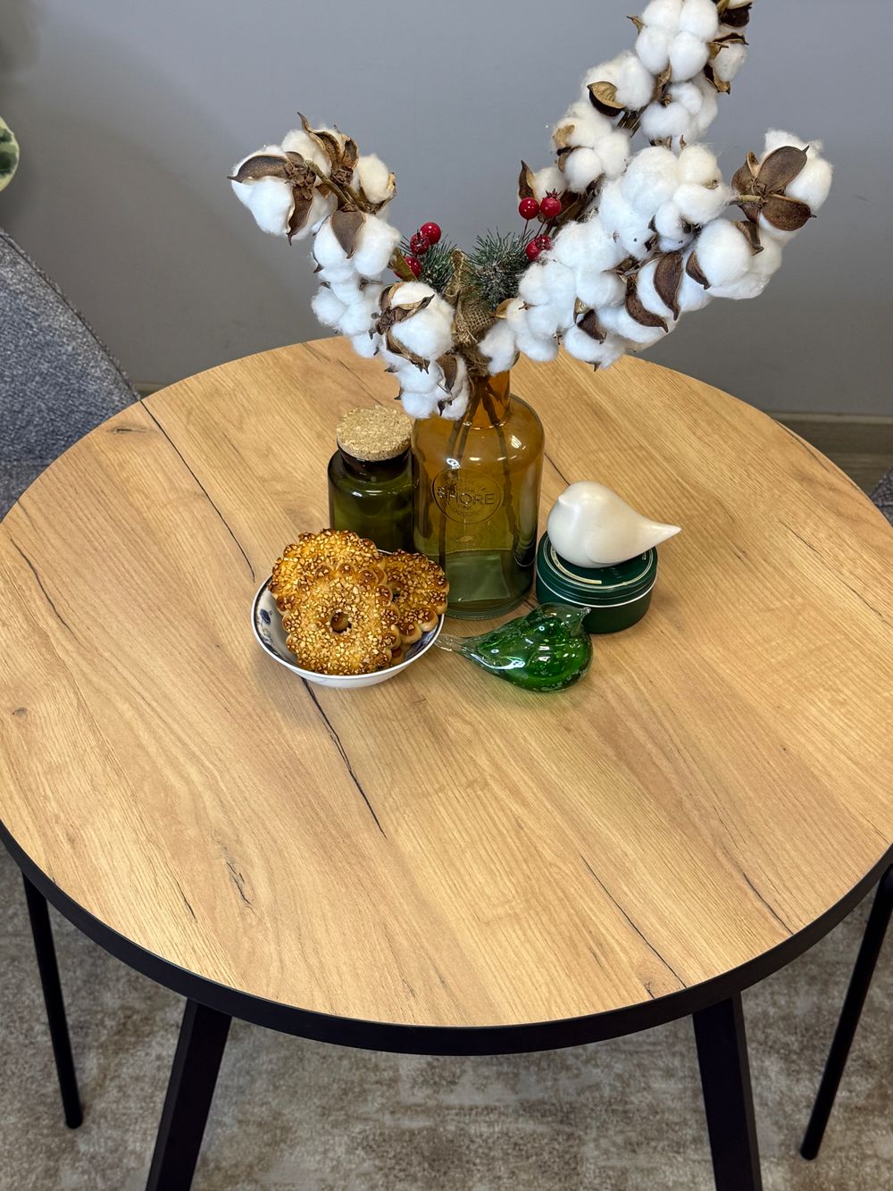 Стол KENNER ER750 черный/дуб крафт золотой