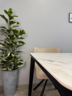 Стол KENNER KS1200 черный/керамика мрамор золотой