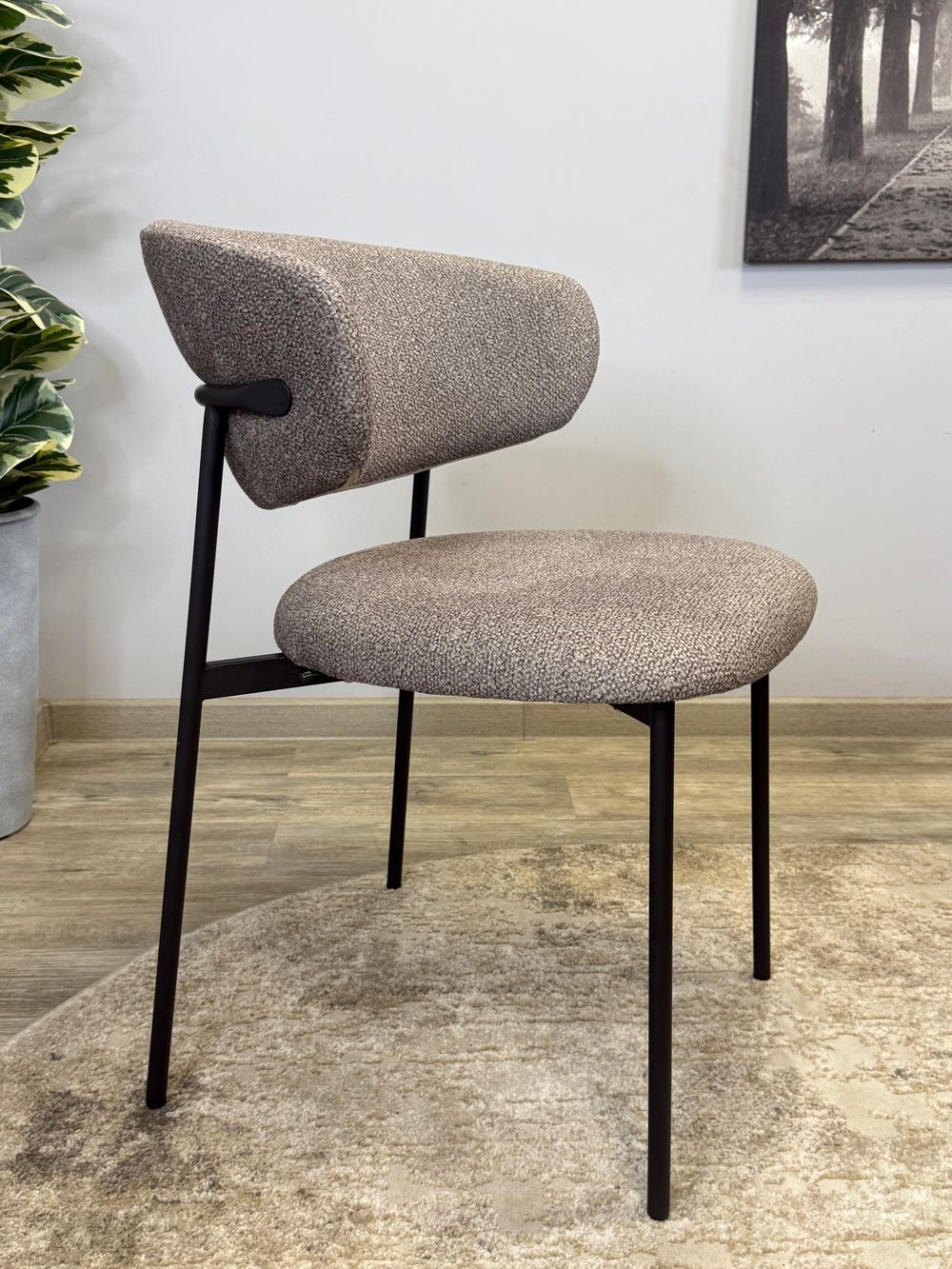 Стул KENNER 309SD черный/микробукле капучино