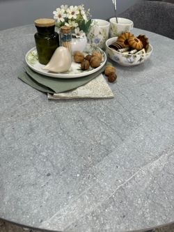 Стол KENNER AR1000 белый/мрамор светло-серый