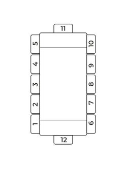 Стол KENNER ML1400 черный/керамика мрамор белый