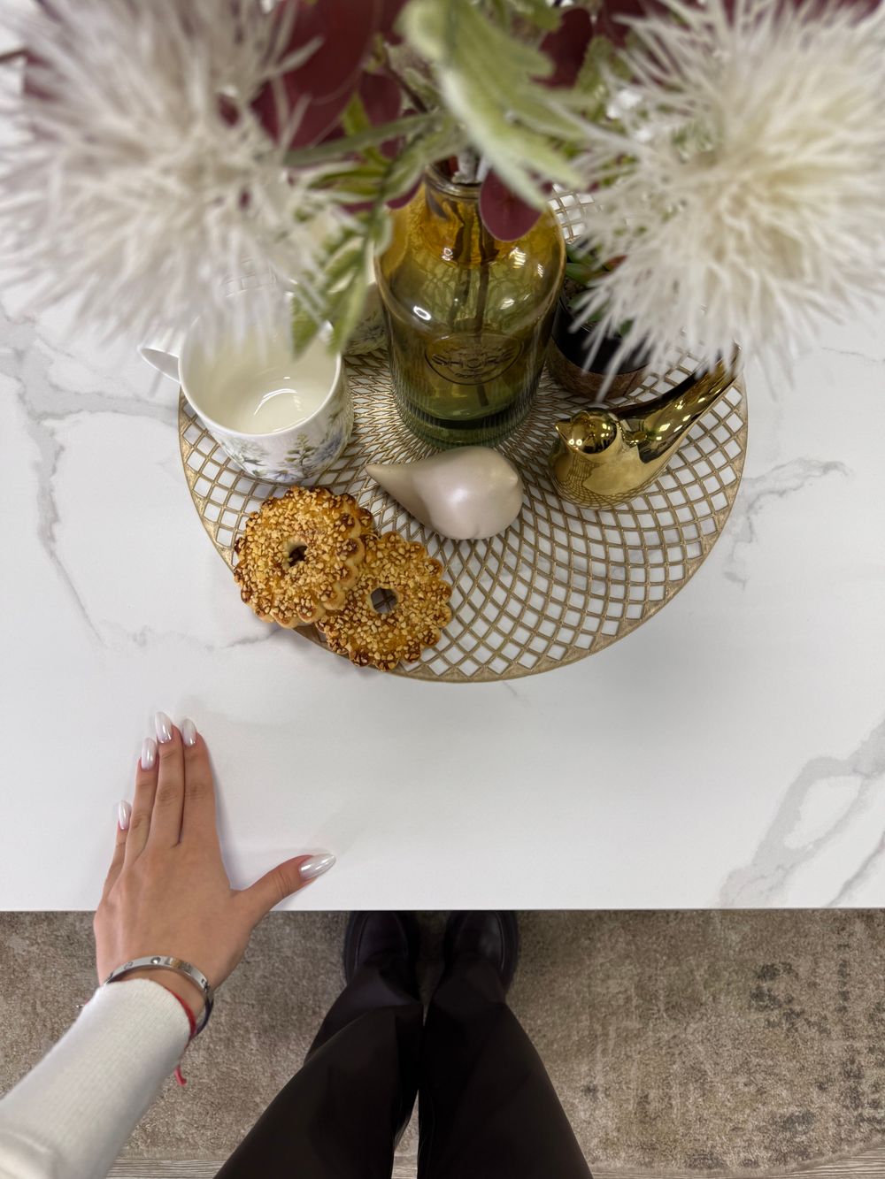 Стол KENNER LK900 белый/OKARA LIGHT YELLOW