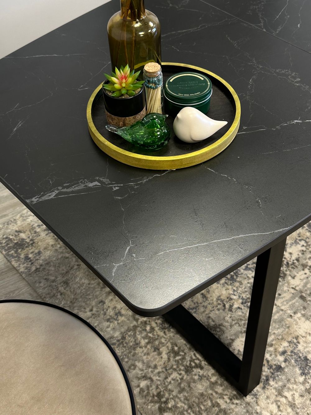 Стол KENNER AZ1400 черный/керамика черная