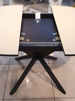 Стол KENNER B1100 венге/стекло крем сатин