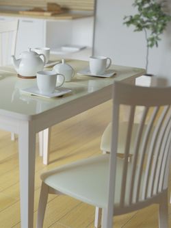 Стол KENNER 1100 М белый/стекло белое глянец