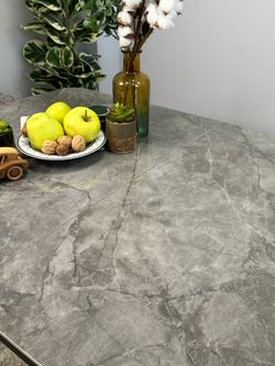 Стол DF1250 черный/керамика серая глянец