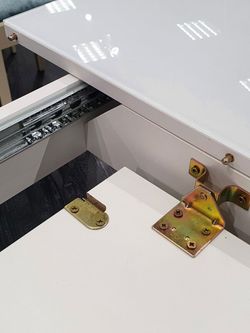 Стол KENNER K1250 белый/стекло белое глянец