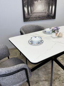 Стол Kenner BK1000, черный/керамика GLORIA WHITE