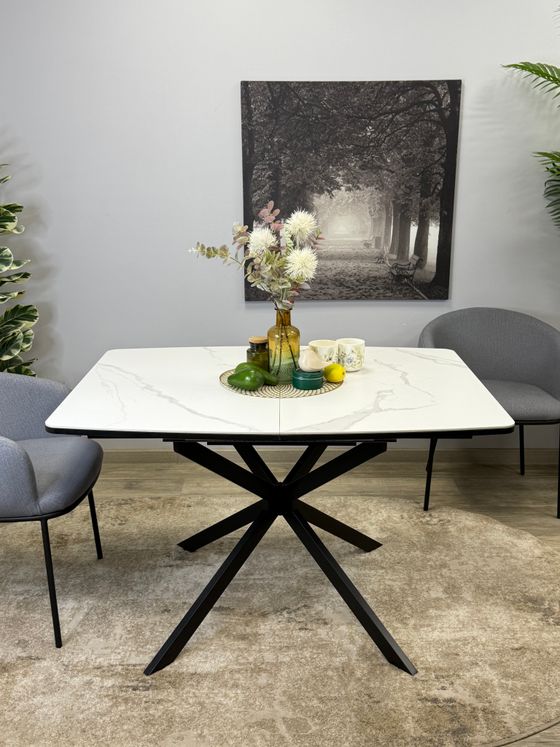 Стол KENNER BR1200 черный/GLORIA WHITE