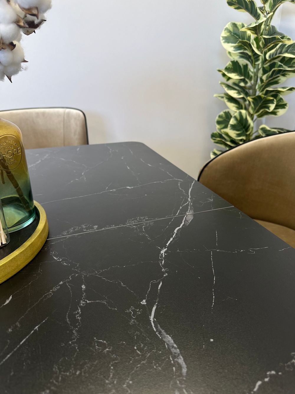 Стол KENNER AZ1200 черный/керамика мрамор черный