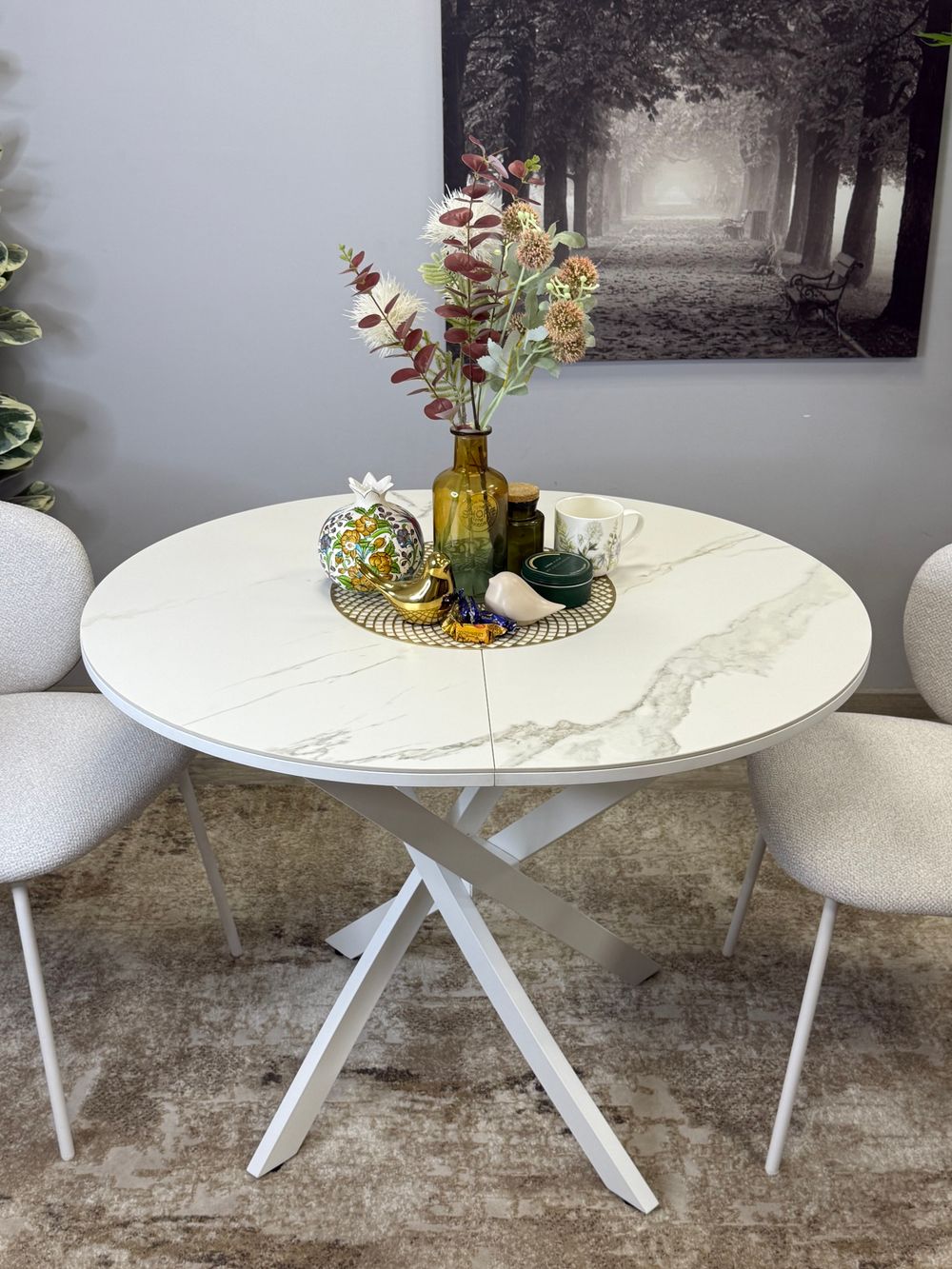 Стол Kenner R1000, белый/керамика TOP ALPINE WHITE арт.170118