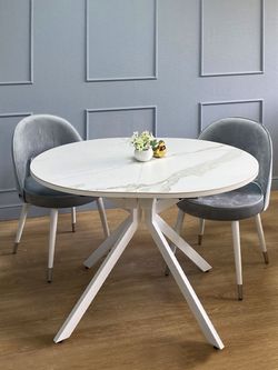 Стол KENNER DO1100 белый/керамика мрамор белый