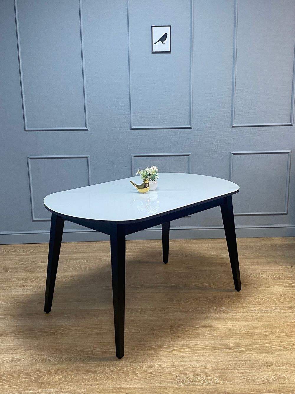 Стол KENNER 1300 М венге/стекло белое глянец