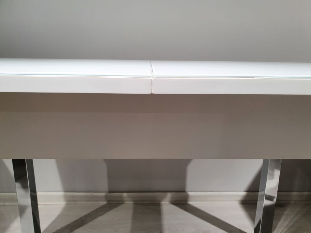 Стол KENNER 1100s белый/стекло белое сатин