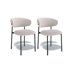 Комплект стульев 2шт KENNER 309SD черный/микробукле бежевый