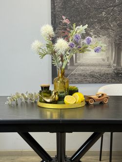 Стол KENNER DM1400 черный/керамика черная