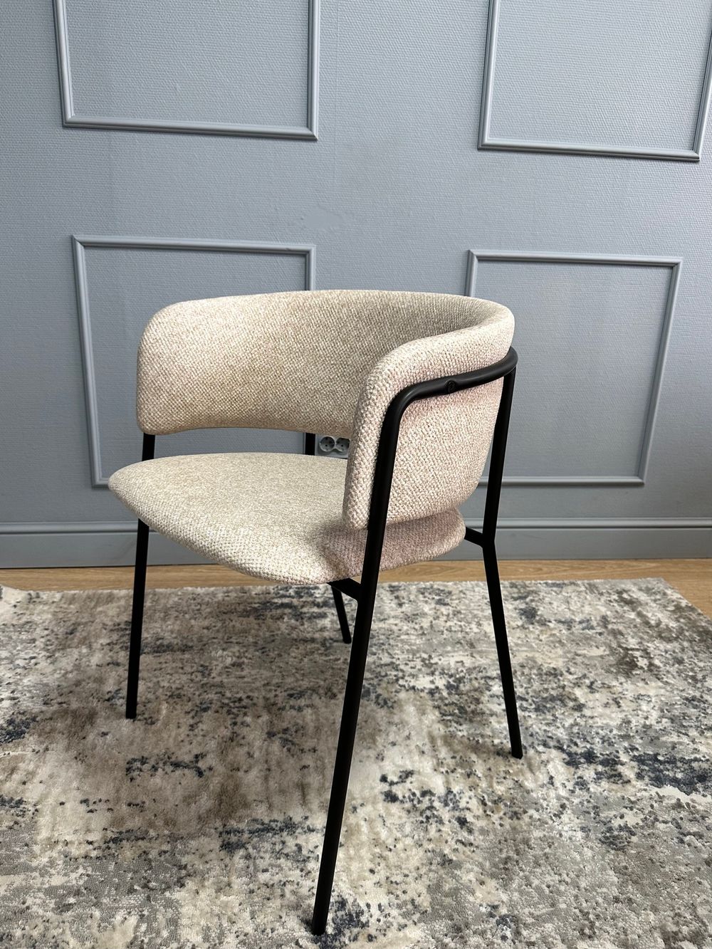 Комплект стульев 2шт KENNER 303SD черный/микробукле бежевый