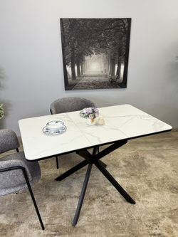 Стол Kenner BK1000, черный/керамика GLORIA WHITE