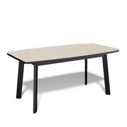 Стол Kenner AK1400, черный/керамика OKARA LIGHT YELLOW арт.170185