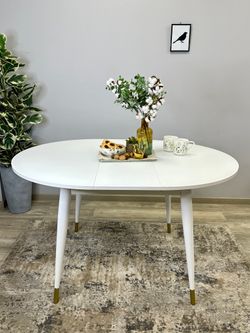 Стол KENNER 1000K белый/стекло белое глянец