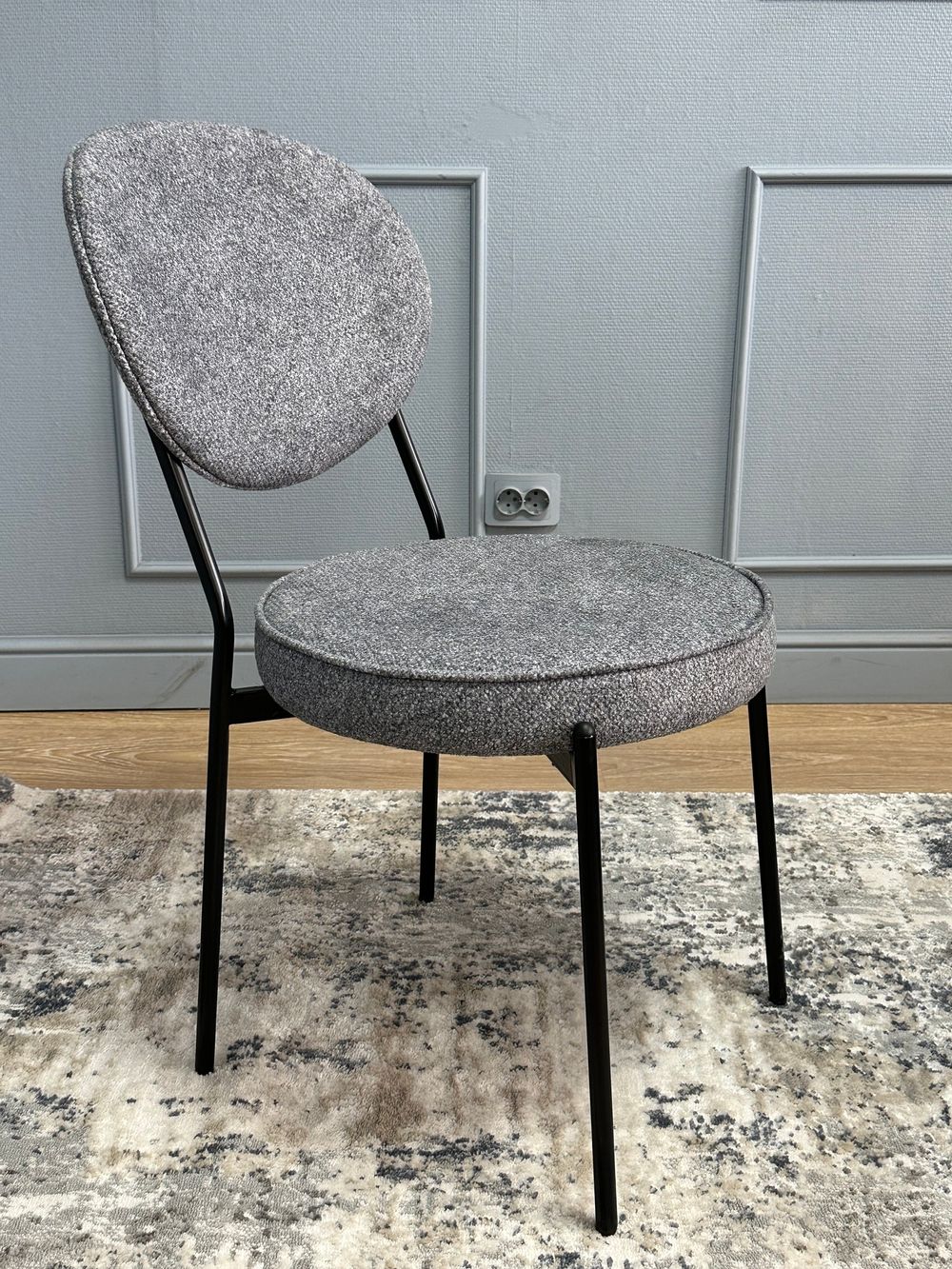 Комплект стульев 2шт KENNER 301SD черный/серый микробукле