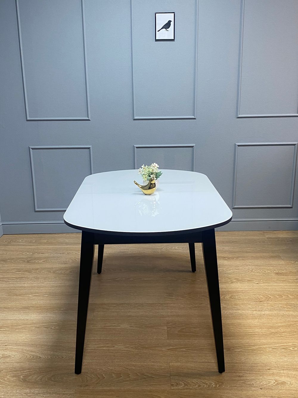 Стол KENNER 1300 М венге/стекло белое глянец