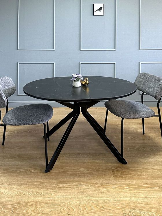 Стол KENNER DO1100 черный/керамика мрамор черный