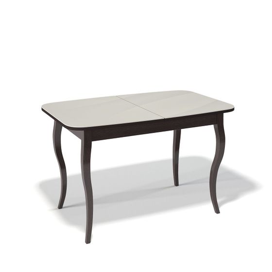 Стол KENNER 1200С  венге/стекло крем сатин