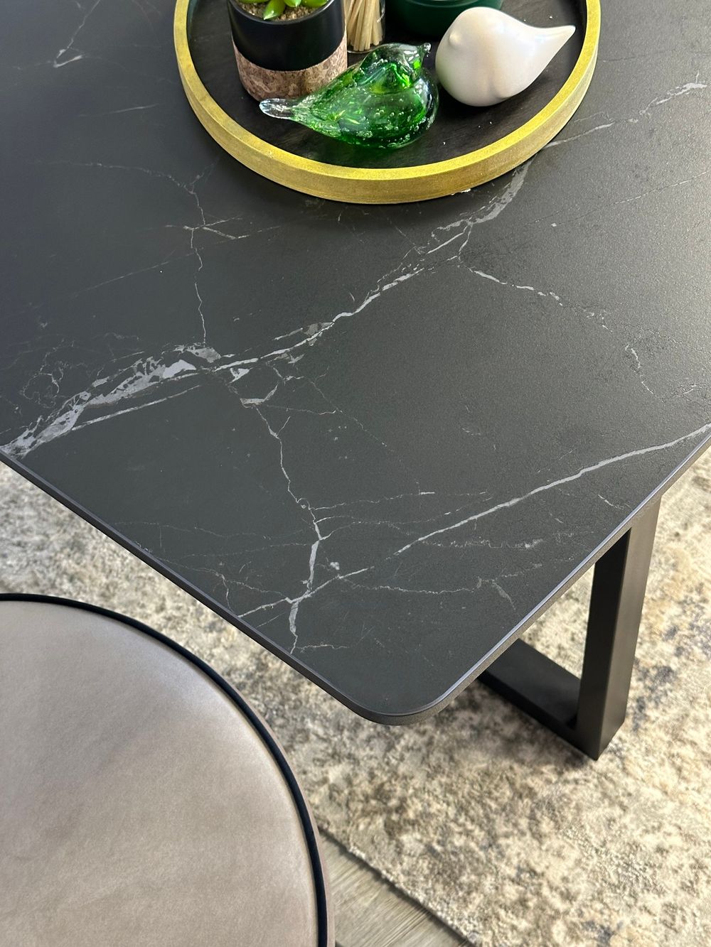 Стол KENNER AZ1400 черный/керамика черная