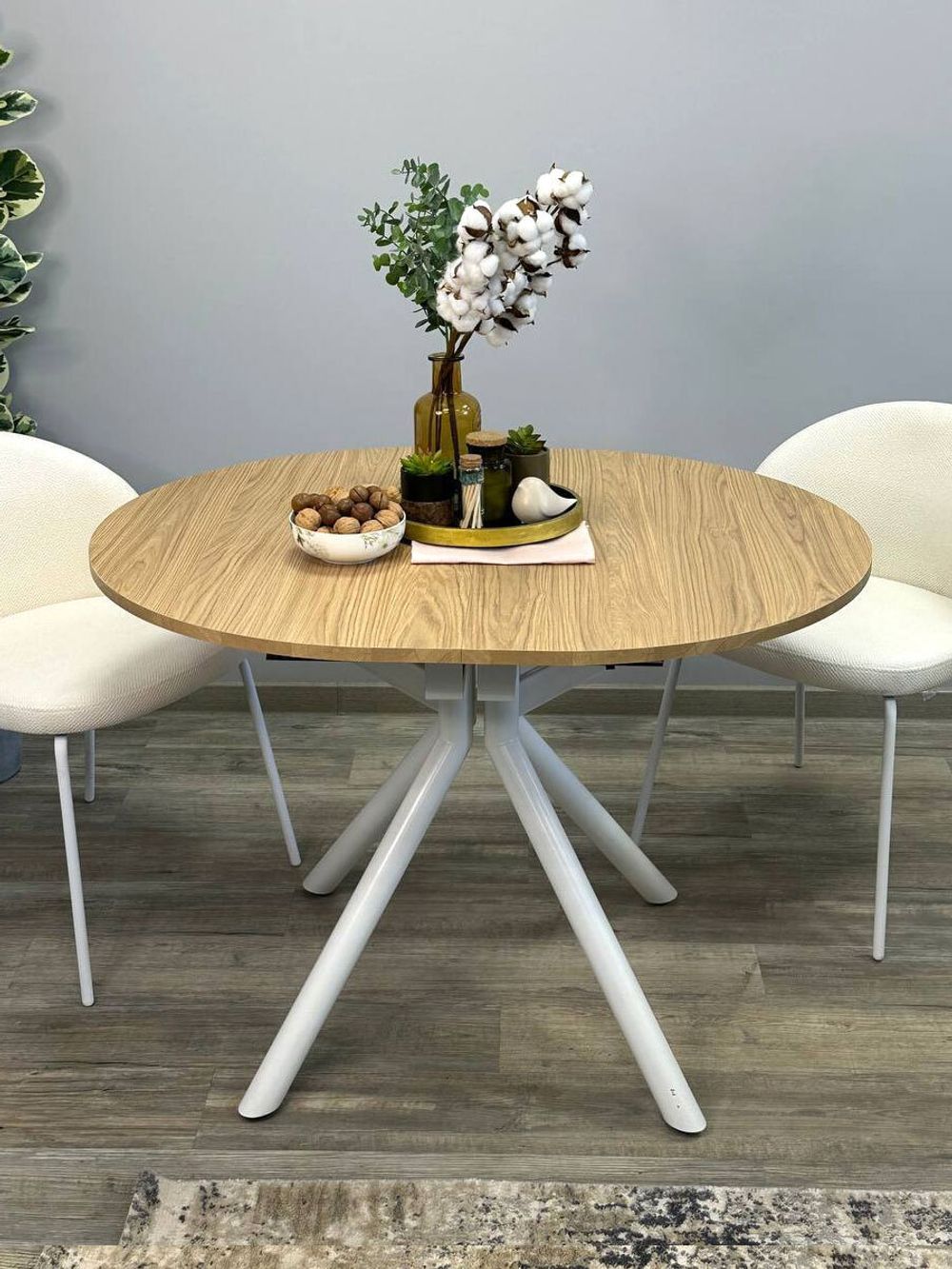 Стол Kenner DO1100, белый/дуб натуральный