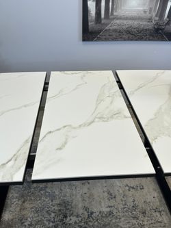 Стол KENNER AZ1400 черный/керамика белая