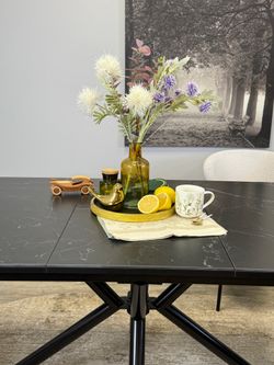 Стол KENNER DM1400 черный/керамика черная