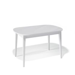 Стол KENNER 1300 М белый/стекло белое сатин