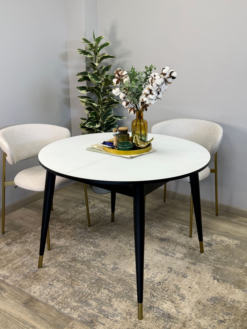 Стол KENNER K1000 венге/стекло белое сатин