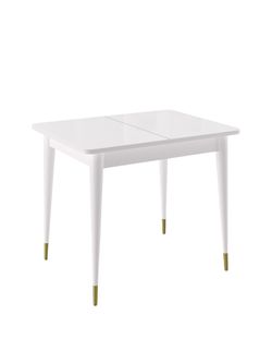 Стол KENNER 900K белый/стекло белое глянец