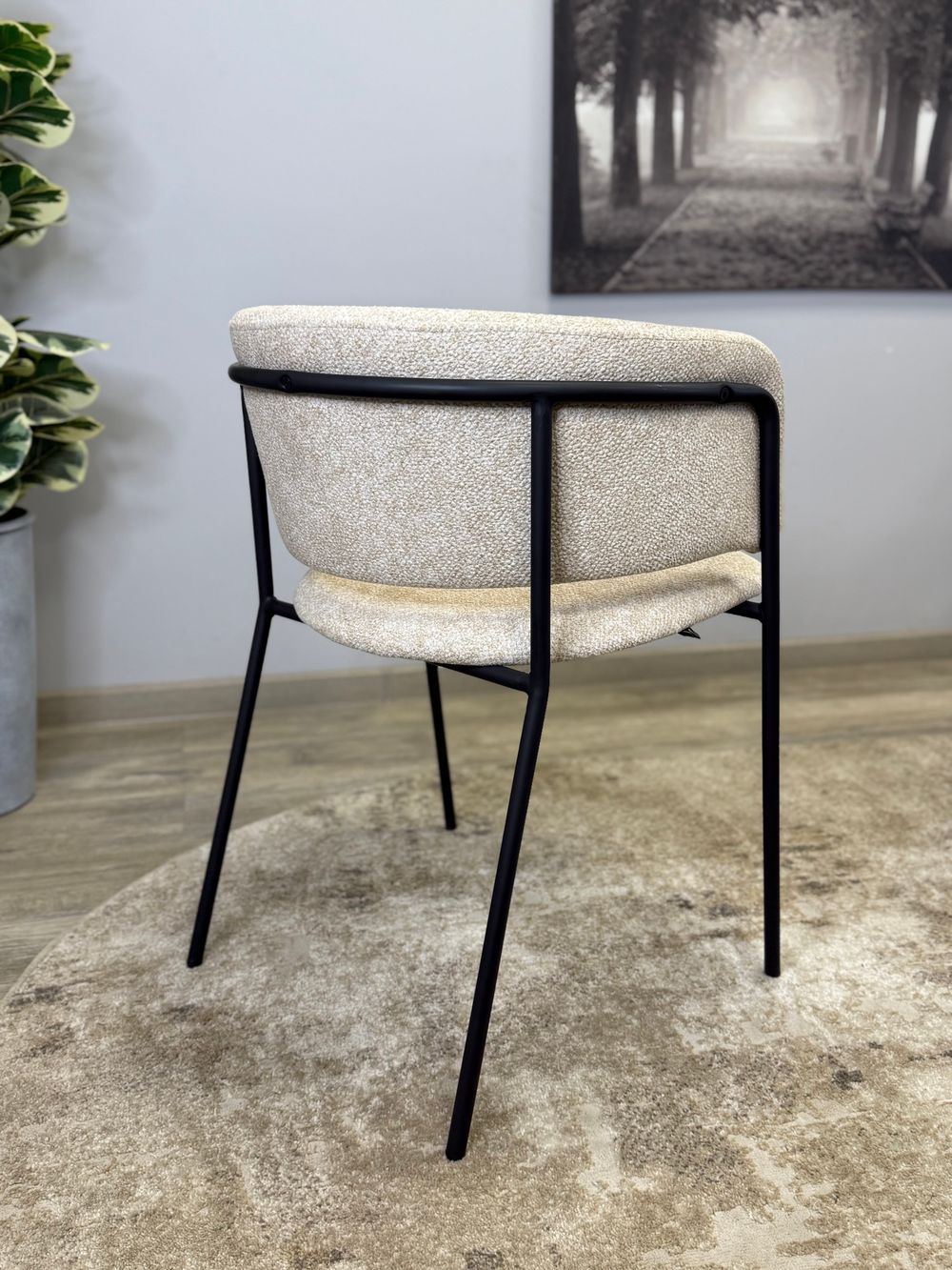 Стул KENNER 303SD черный/микробукле бежевый