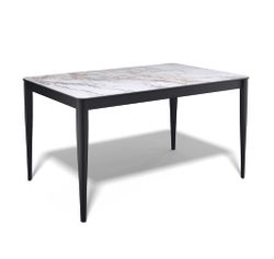 Стол KENNER KS1400 черный/керамика мрамор золотой