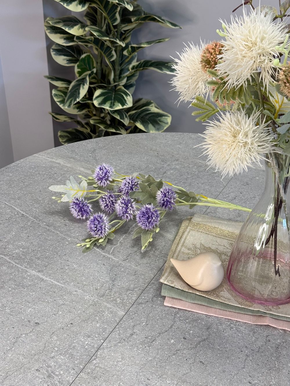 Стол KENNER AR1000 черный/мрамор светло-серый