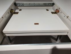 Стол KENNER 1100s белый/стекло белое сатин