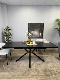 Стол KENNER DM1400 черный/керамика черная