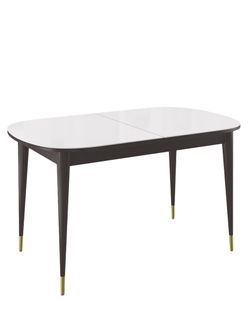 Стол KENNER 1300K венге/стекло белое глянец