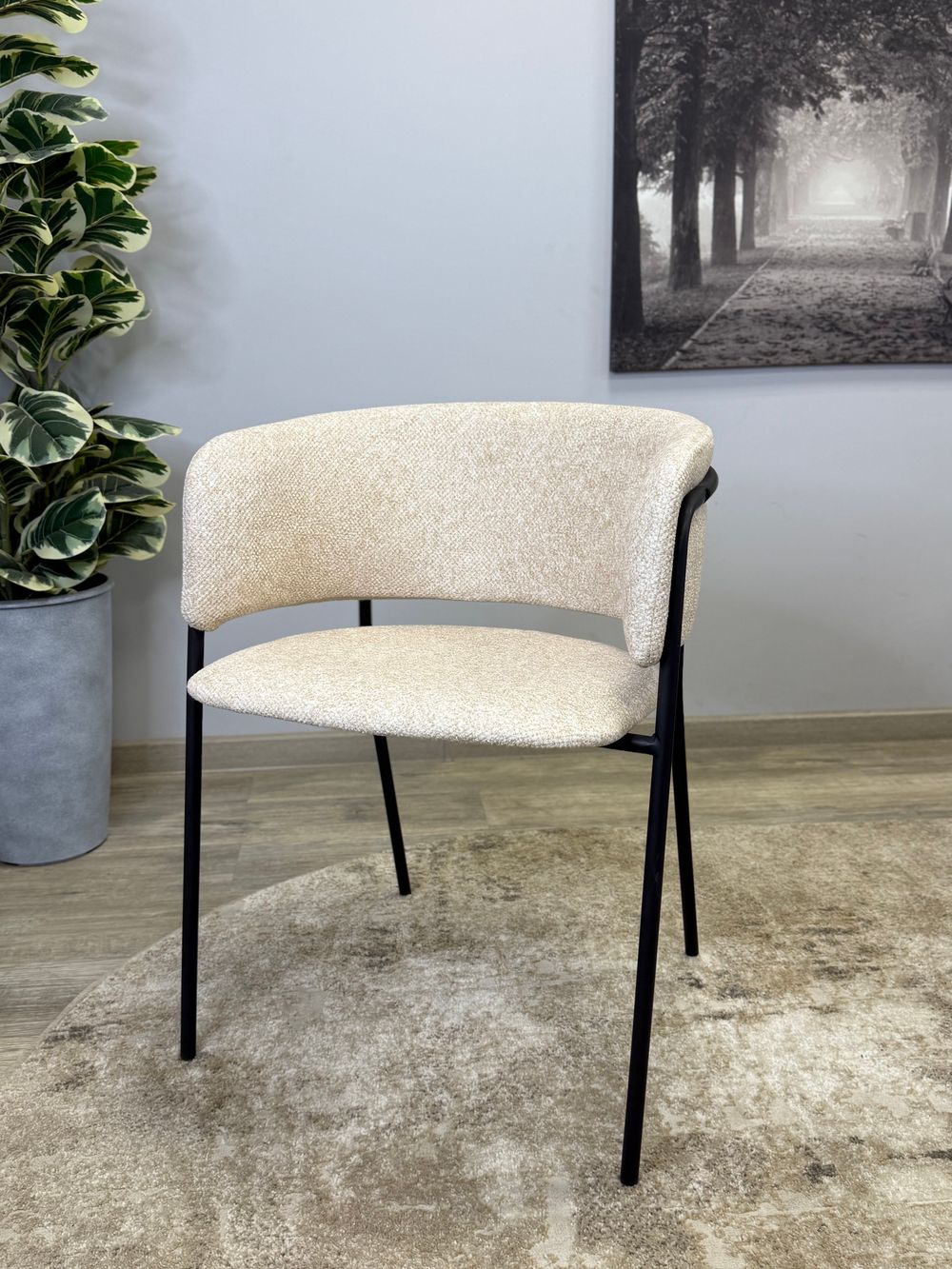 Стул KENNER 303SD черный/микробукле бежевый