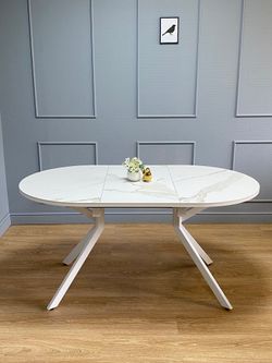 Стол KENNER DO1100 белый/керамика мрамор белый