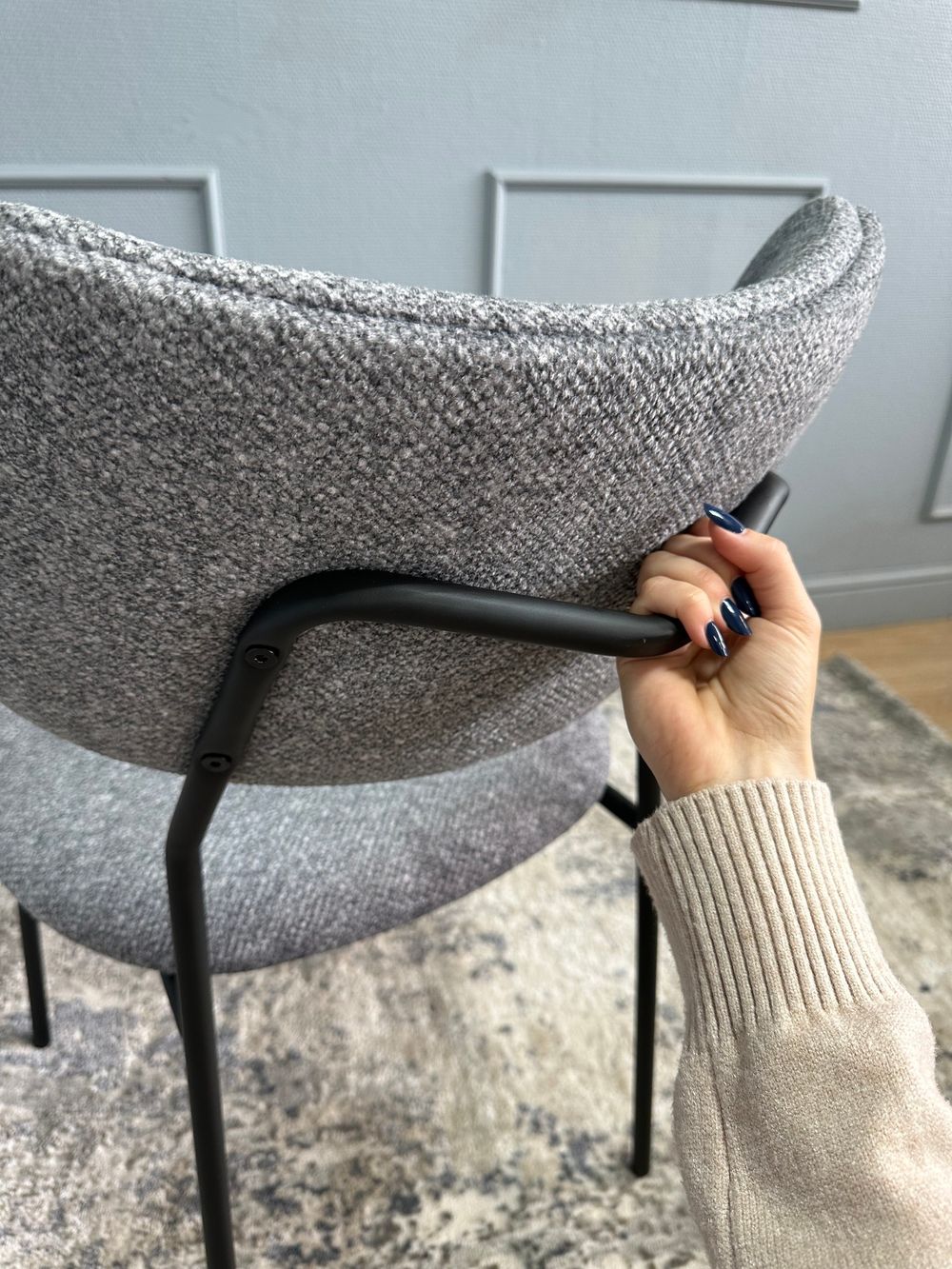 Комплект стульев 2шт KENNER 302SD черный/серый микробукле