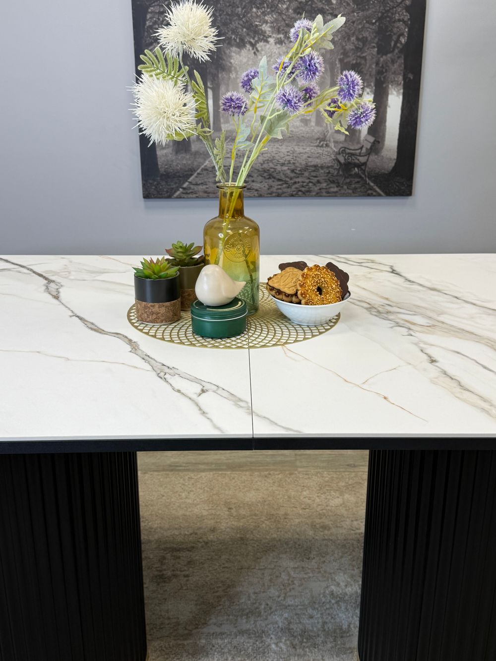 Стол Kenner LDs2000, белый/керамика GILT WHITE арт.170111