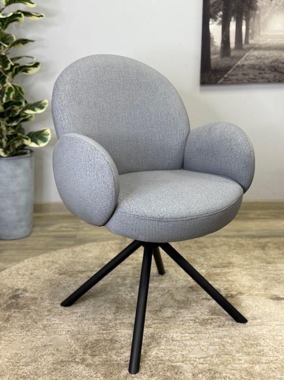 Стул KENNER 312SD черный/серебристый