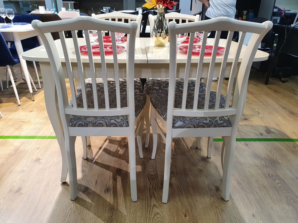 Стол KENNER 1200М  крем/стекло крем глянец