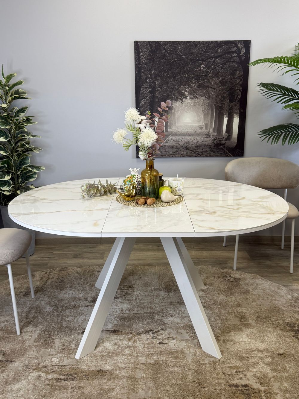 Стол KENNER RL1100 белый/керамика белая глянец