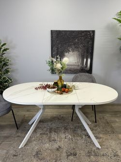 Стол KENNER DO1200 белый/керамика белая