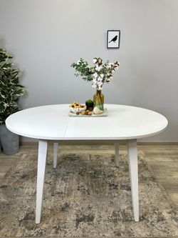 Стол KENNER 1000 М белый/стекло белое глянец